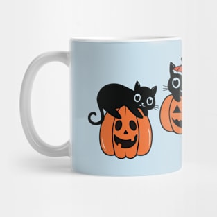Black Cat Pumpkin Mug